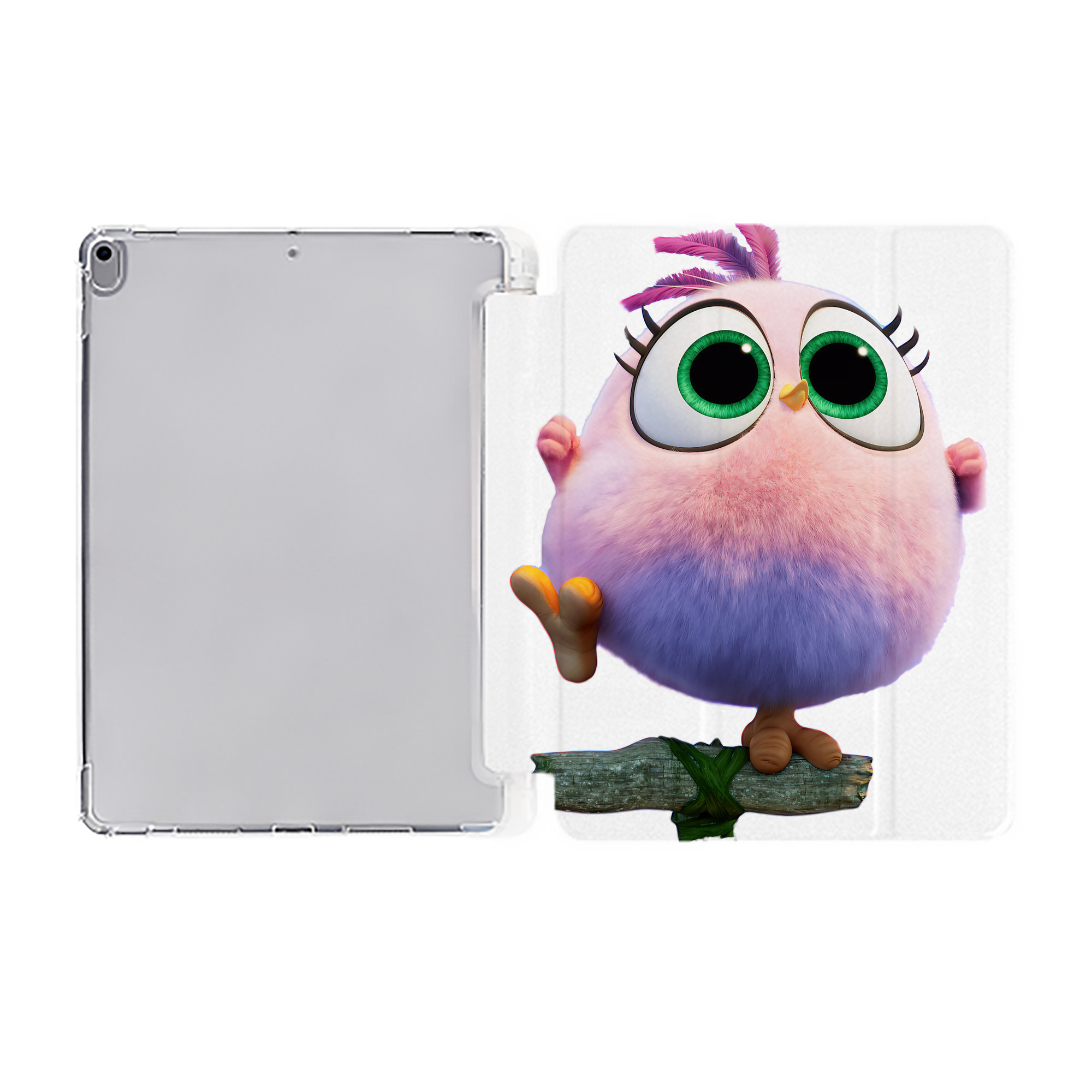 （画像用） Angry Birds アングリーバード IPad ケース ペン収納付き 三つ折りスタンド PUレザー×シリコン 対応機種9.5/10.5/10.9インチ